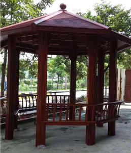 单层六角凉亭
