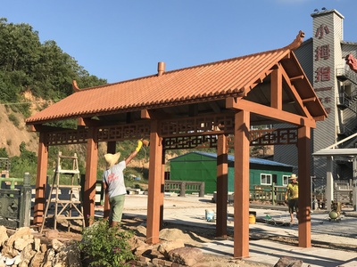 仿木长廊施工图