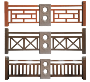 仿木仿石组合护栏
